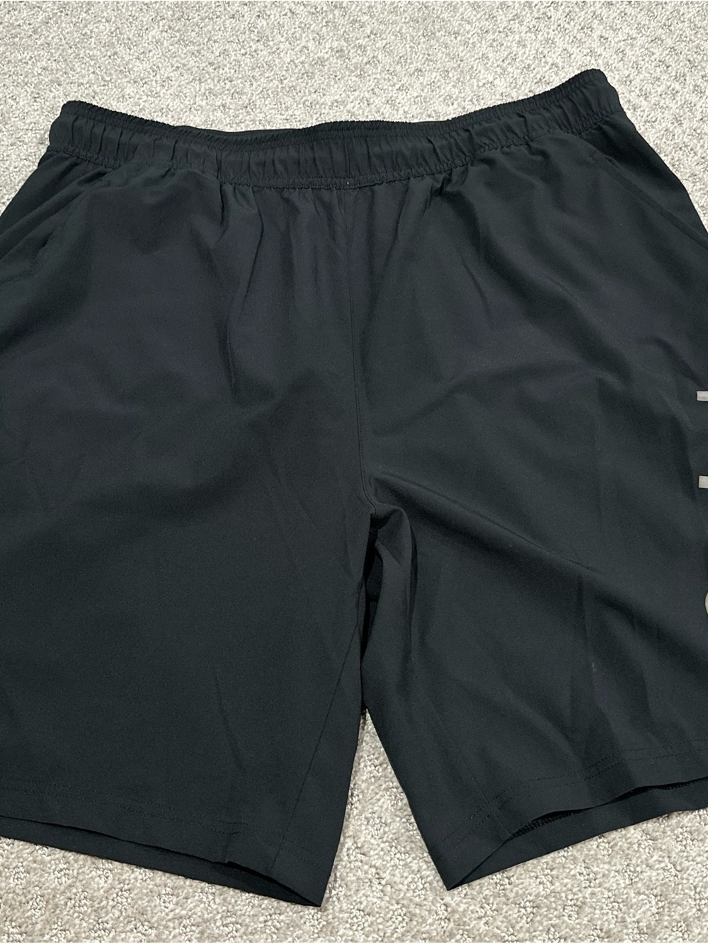 Reebok Men's Black Athletic Shorts with Subtle Logo